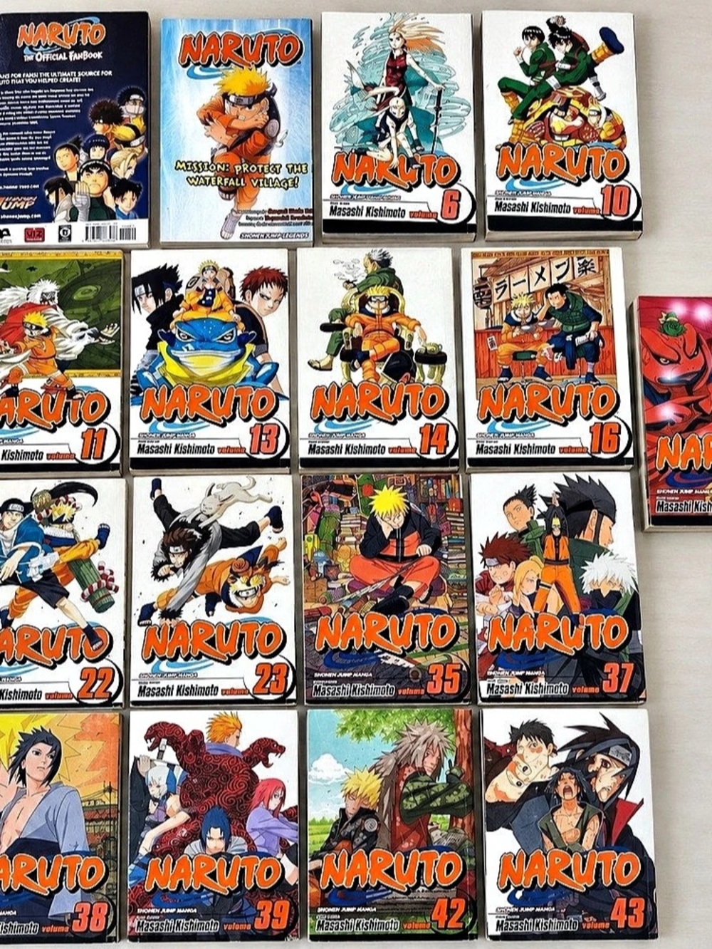 Naruto Manga Lot, Assorted Volumes, Official Fanbook and Bonus Book